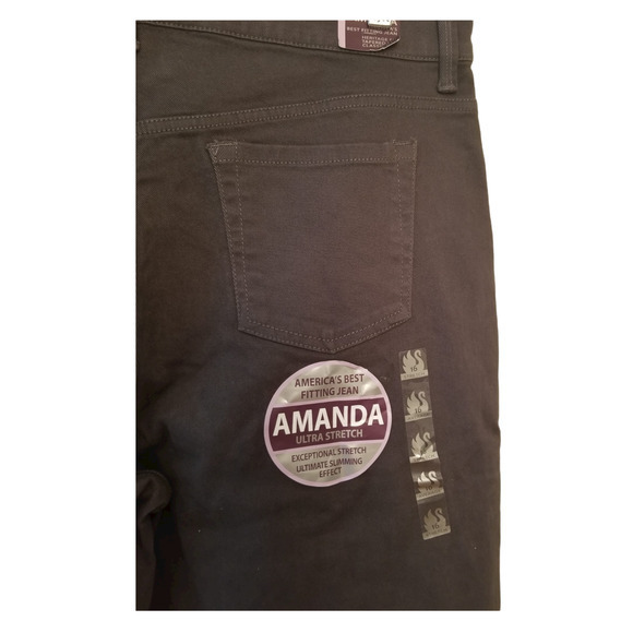 Gloria Vanderbilt Women's Jeans Ultra Stretch Fit Size 16 (36x30) Color Gray - Picture 7 of 8